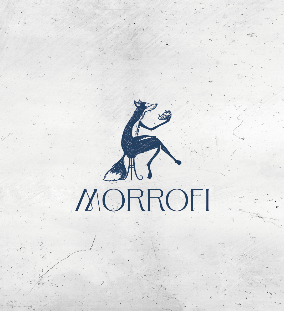 Logotipo principal de Morrofi sobre fondo texturizado