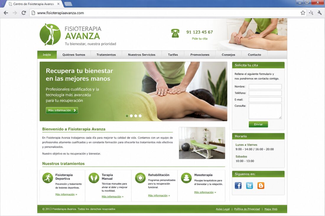 Antes - Clínica de fisioterapia