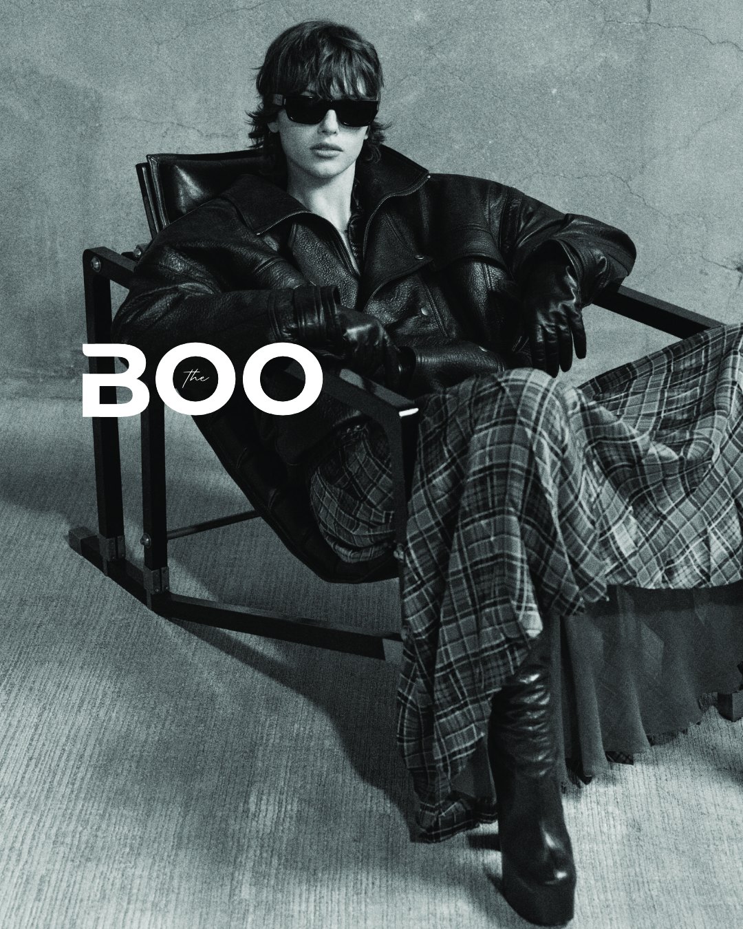 Post de Instagram de Boo con el nuevo logotipo sobre una modelo
