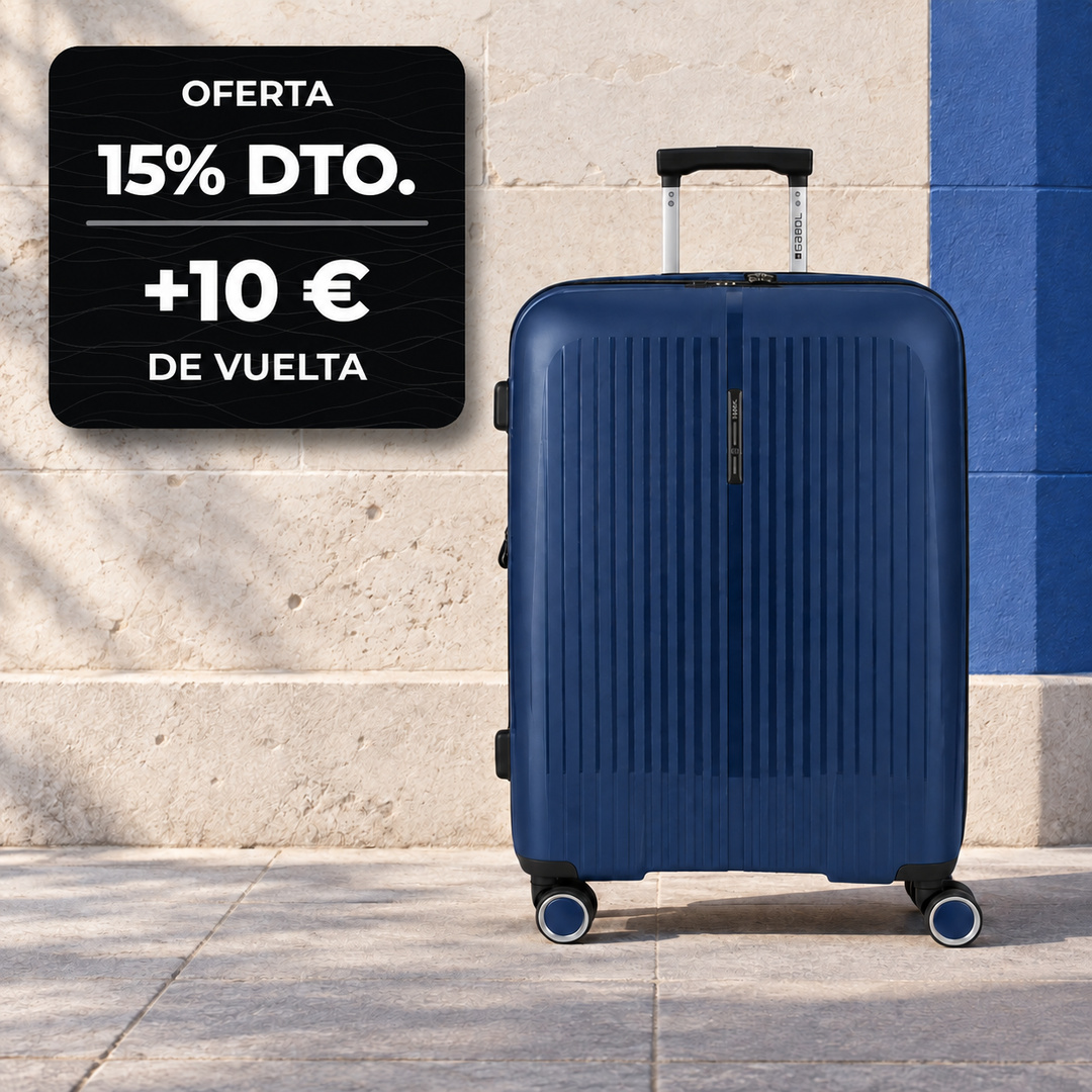 Oferta maleta azul 15% dto Luisipo