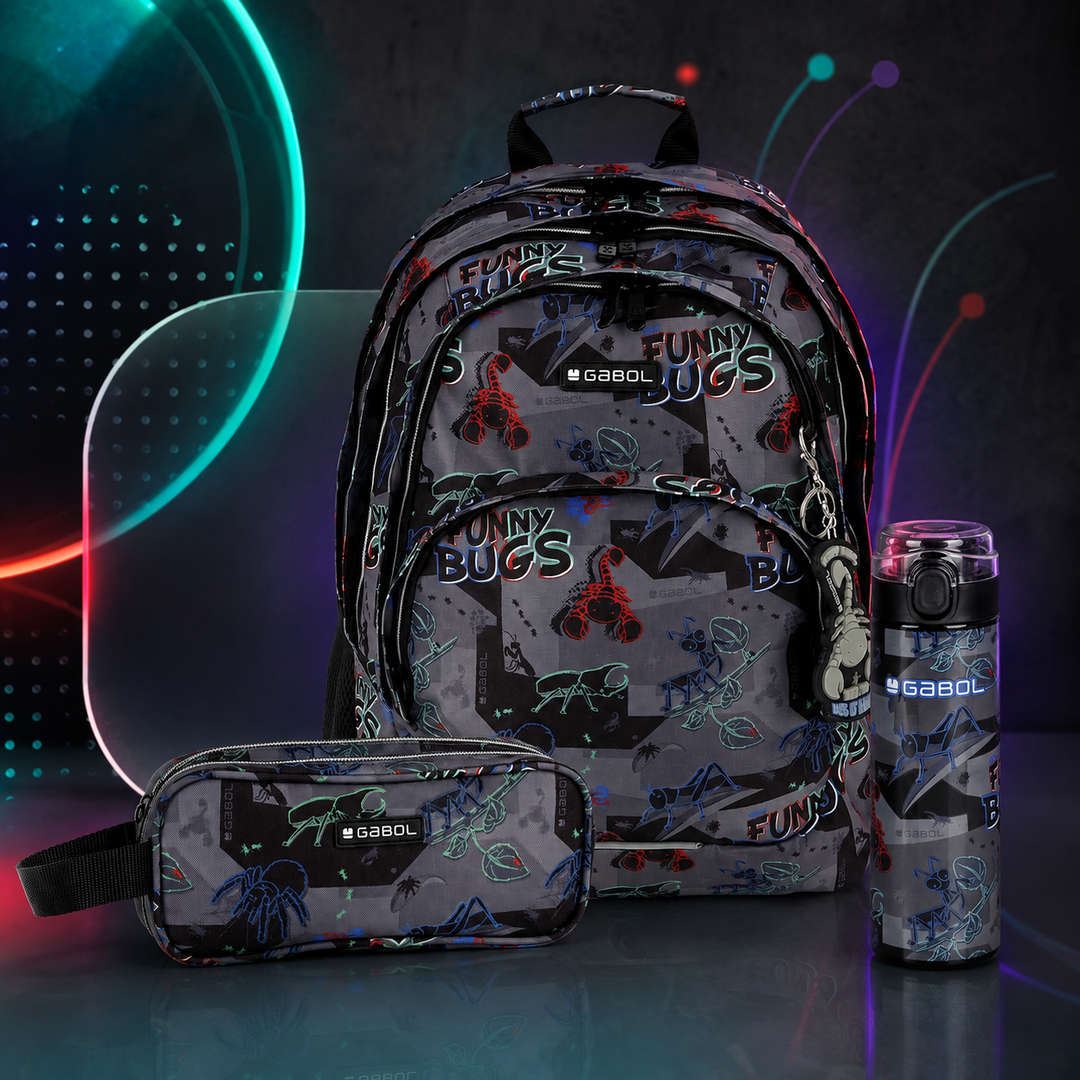 Mochila escolar Funny Bugs, campaña vuelta al cole Luisipo