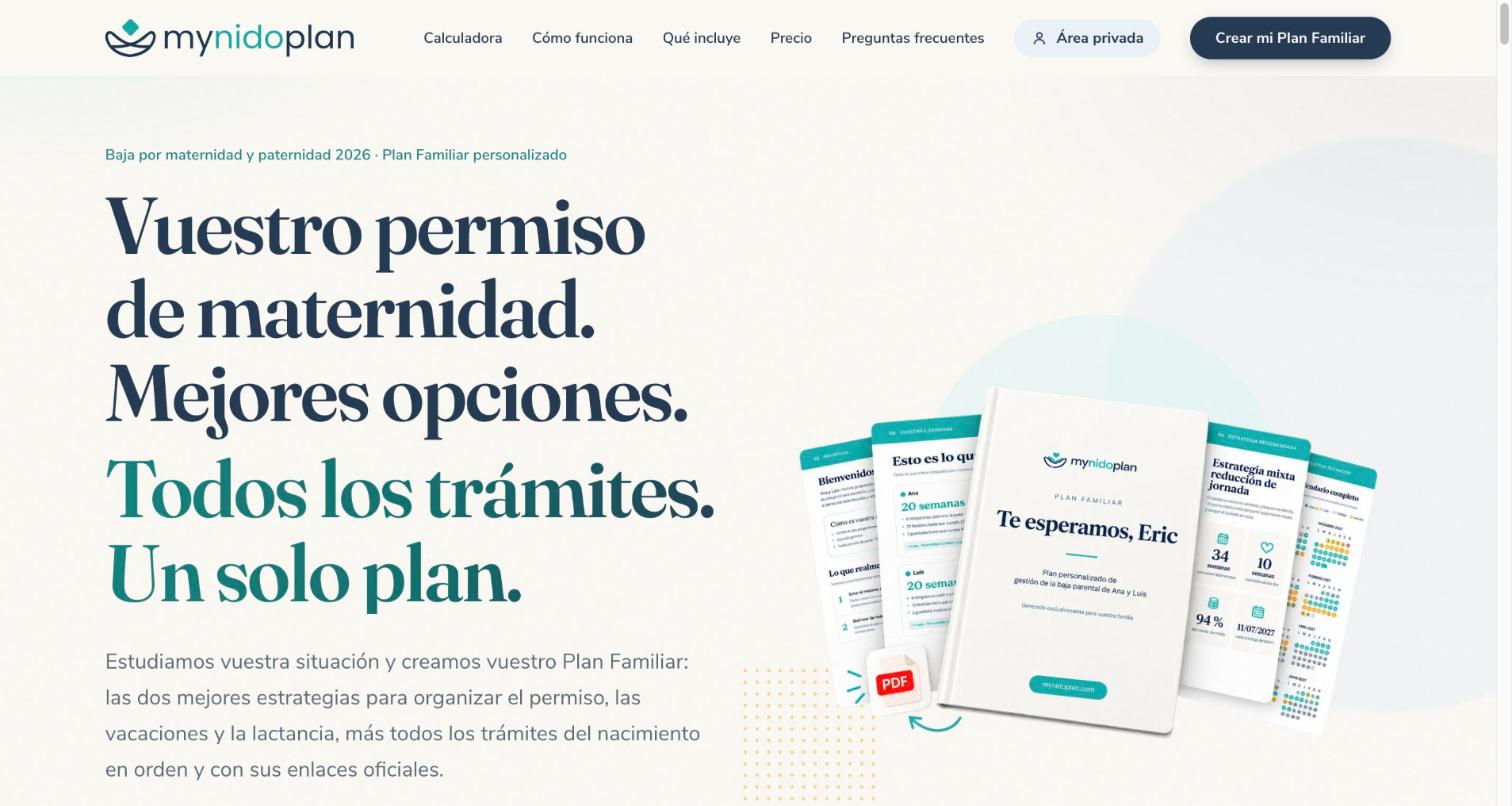 Portada de la web de MyNidoPlan, mynidoplan.com